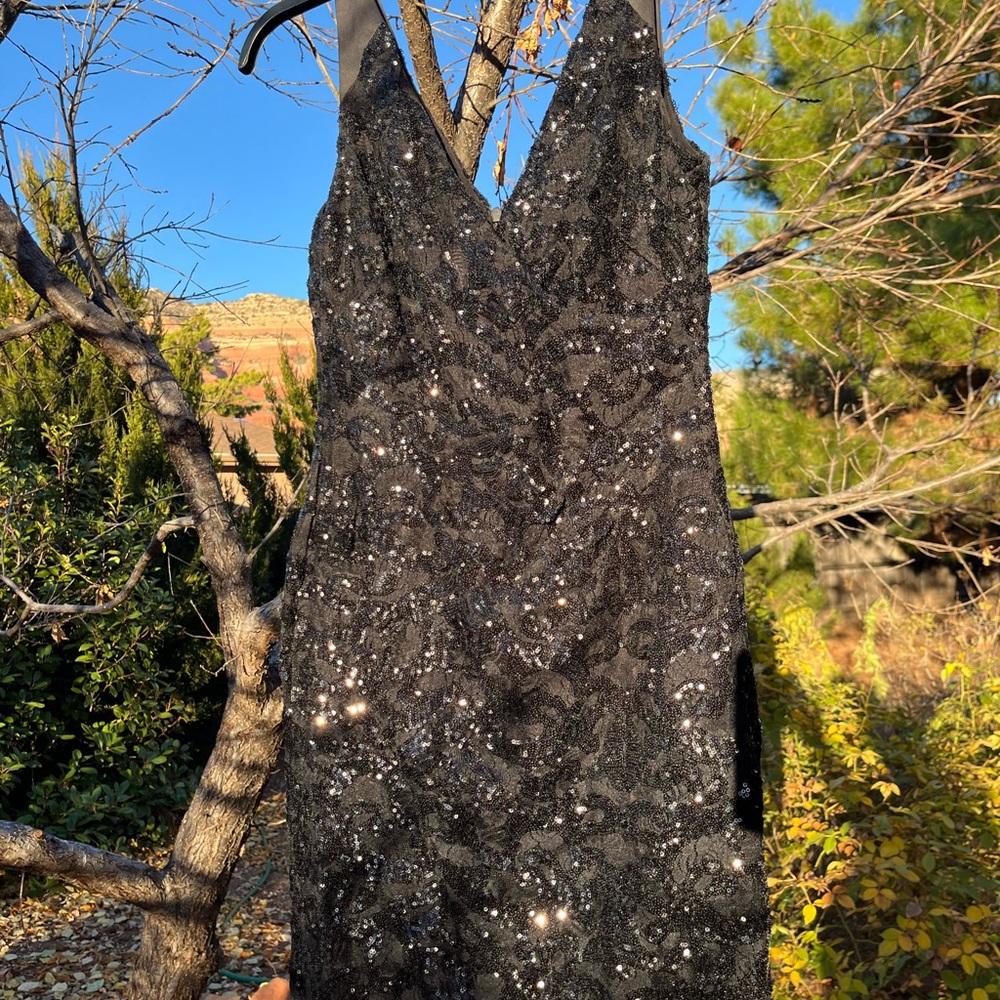 Elegant Black Sequin Dress